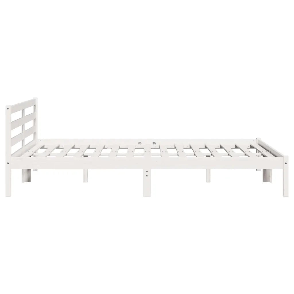 Struttura del letto con testiera Bianco 215,5 x 185,5 x 69,5 cm 869771