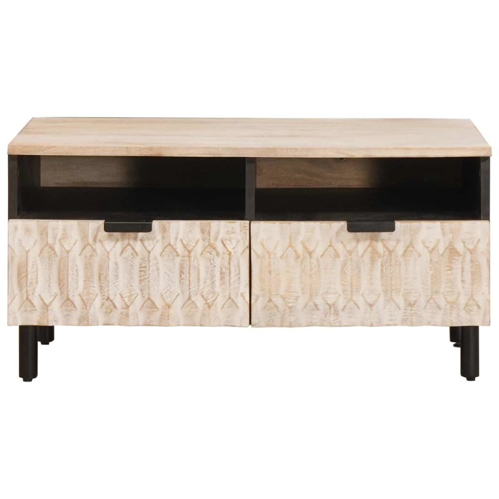 Tavolino da salotto con cassetto Bianco 80 x 54 x 40 cm 4017877