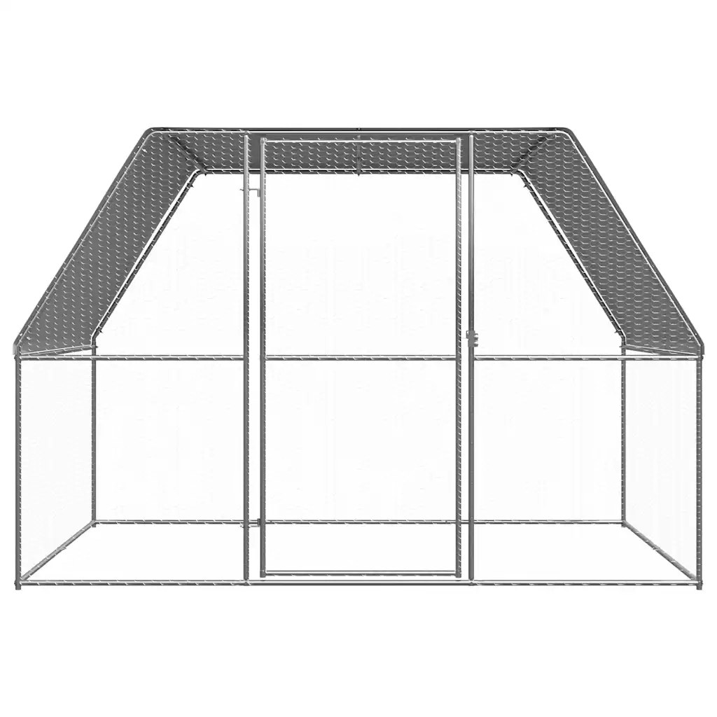 Gabbia per Polli Pollaio Esterno 3x2x2 m Acciaio Zincato cod mxl 54049