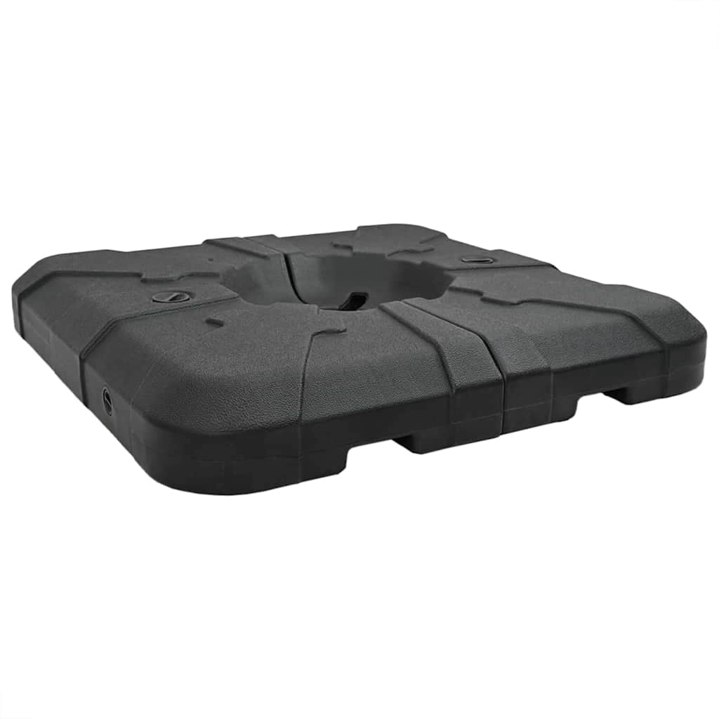 Base per ombrellone a braccio dal design minimalista 88,5 x 88,5 x 12 cm polietilene nero 02_0058877