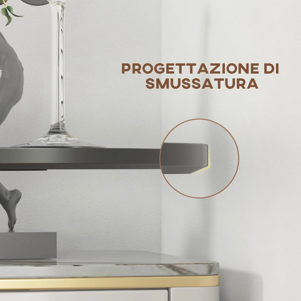 Tavolo da Cucina Alto Bar Ø60x102 cm per 2 Persone in MDF e Metallo Nero