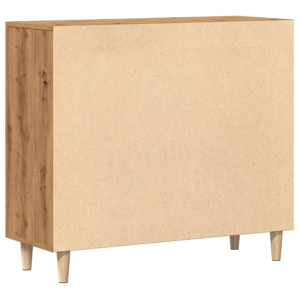 Buffet credenza cassettiera armadio mobile contenitore organizer per cucina soggiorno salotto fatto a mano 90 x 34 x 80 cm legno ingegnerizzato marrone 02_0030824