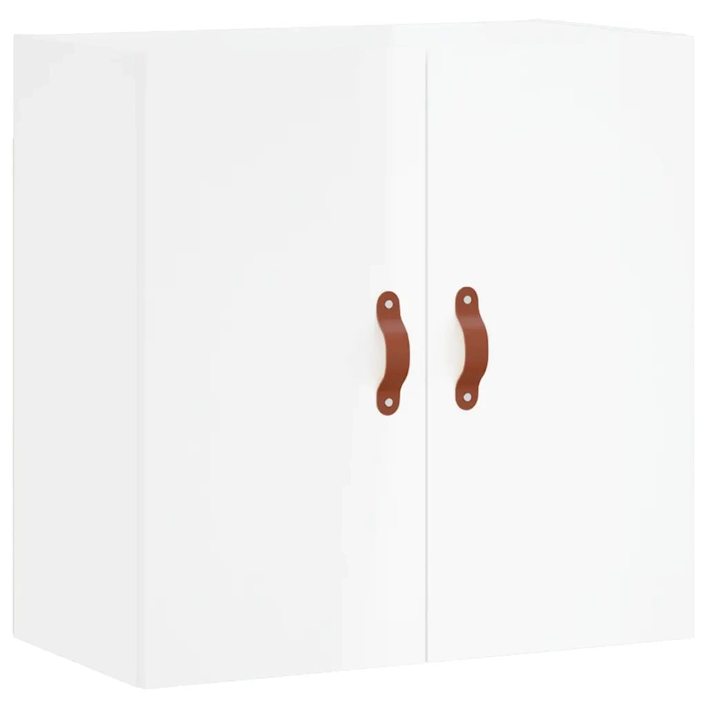 Armadietto a Muro Bianco Lucido 60x31x60 cm Legno Multistrato 829942