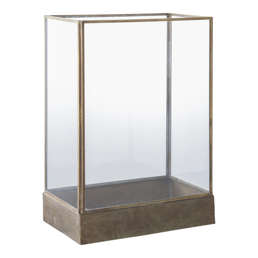 Lanterna Manali, Ottone, Vetro, 25x15x36,5 cm