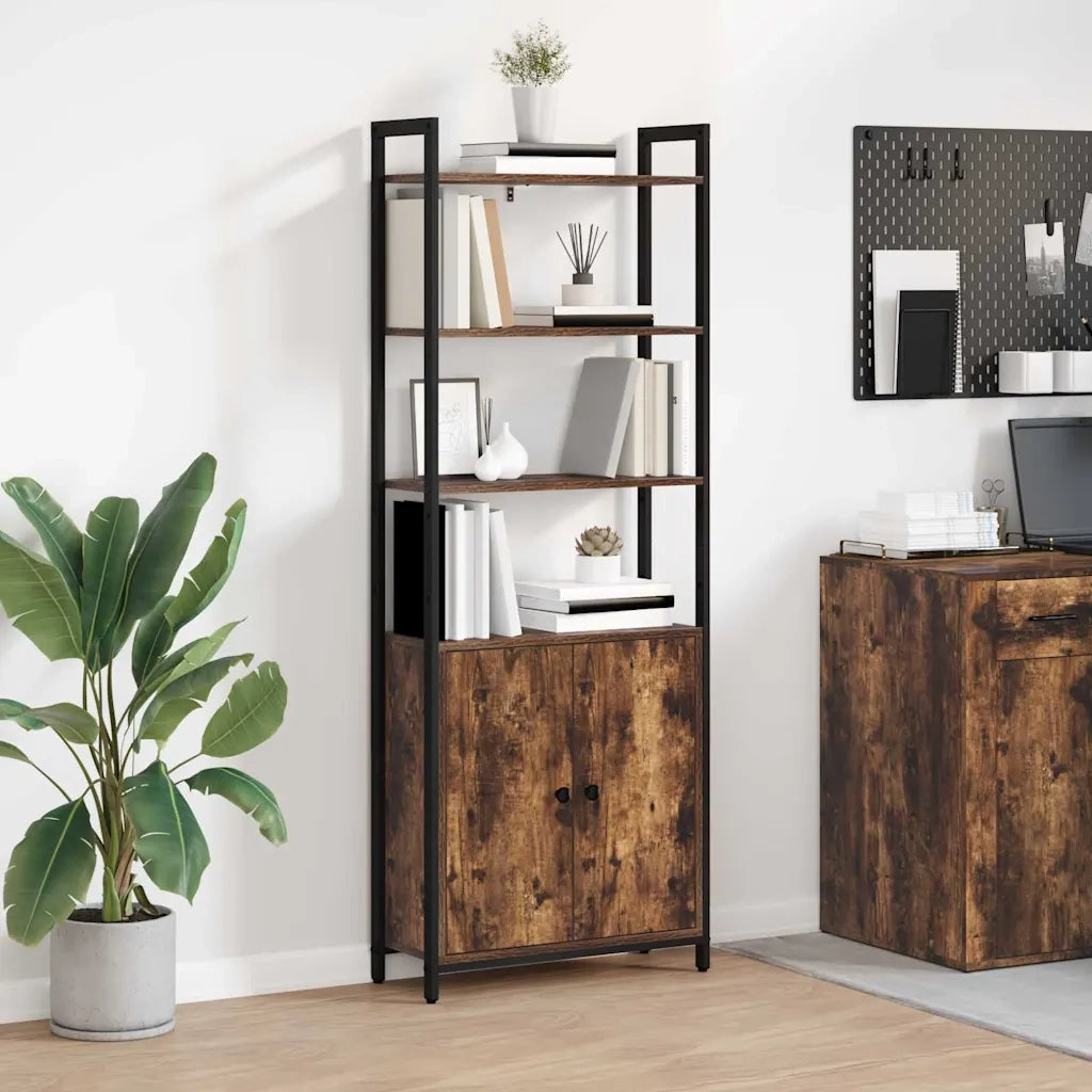 Armadio per Libri Rovere fumé 60 x 24 x 161 cm 883858