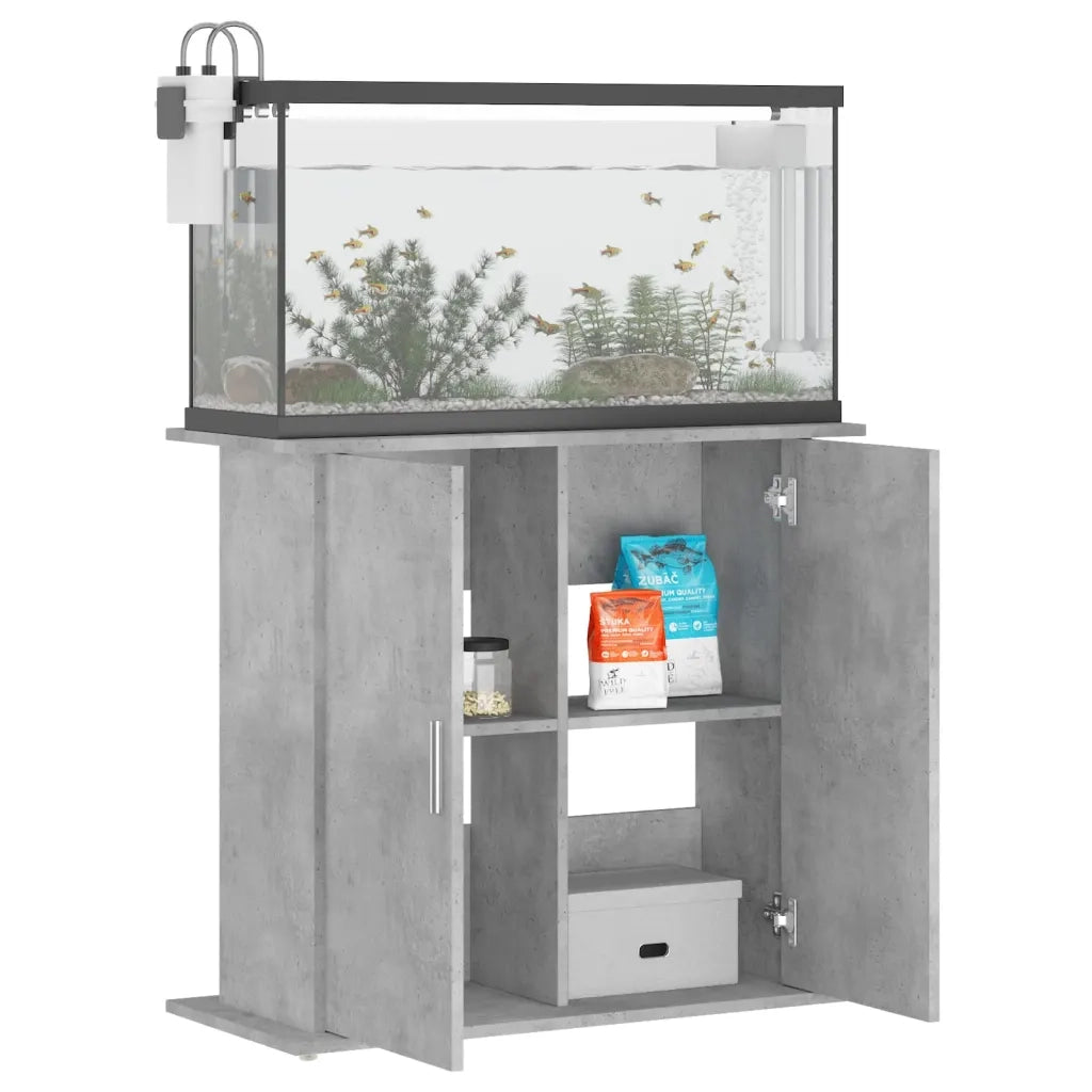 Supporto per acquario in cemento grigio 81x36x73 cm in legno ingegnerizzato 833603