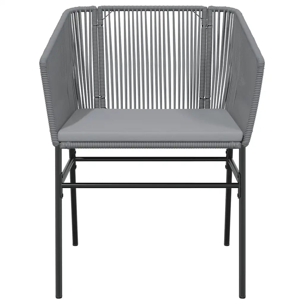 Set da Pranzo da Giardino 5 pz con Cuscini Polyrattan Vetro