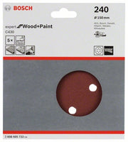 2608605722 - Fogli abrasivi C430, confezione da 5 pz. 150 mm, P240