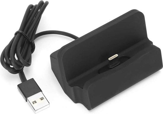 Caricatore con Ingresso Tipo C Integrato - Stazione di Ricarica per Telefoni Cellulari Standaard 1 M/33 Ft - Nero