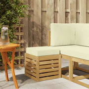 Sedia da giardino-Panca da esterno con cuscino Bianco 906408