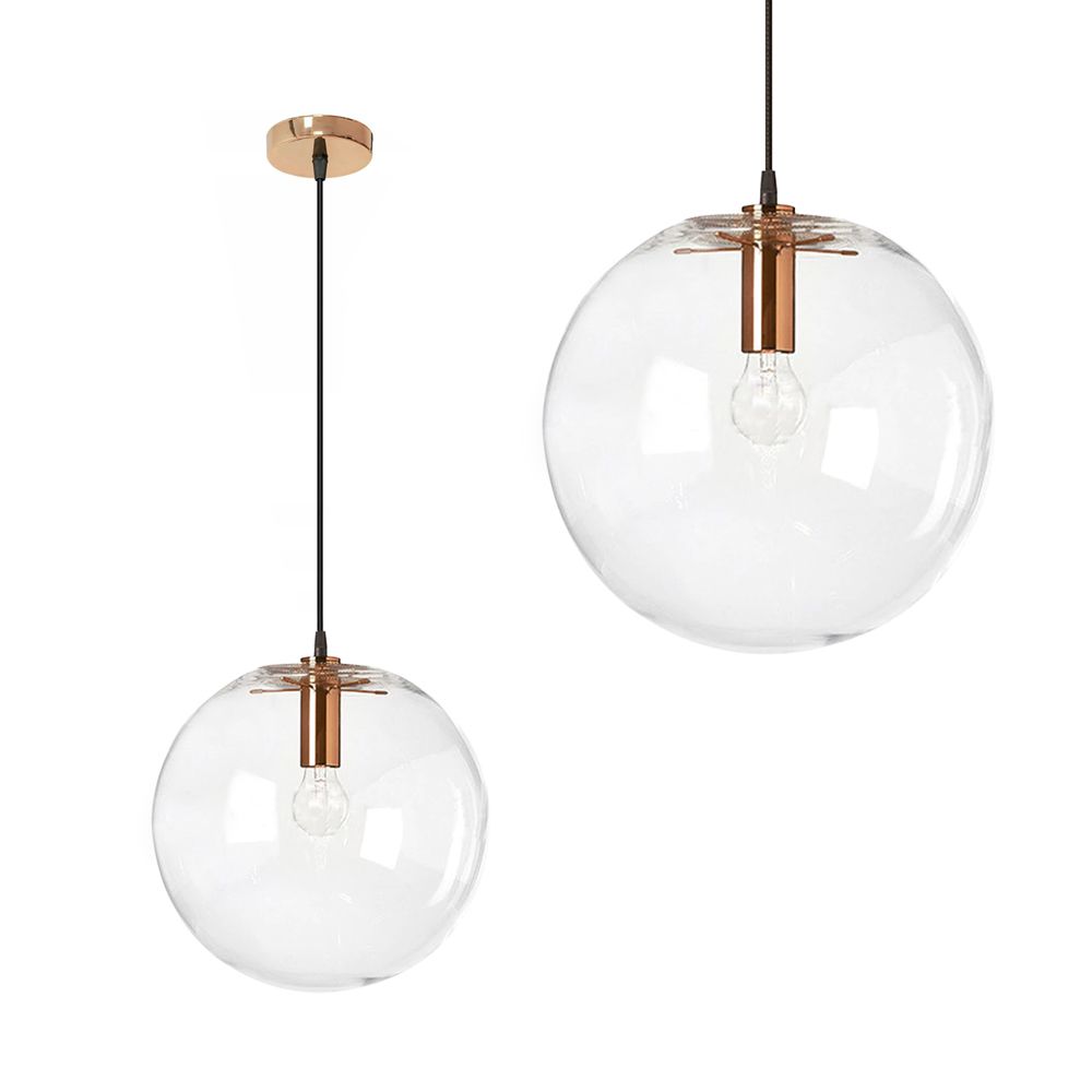 Lampada Da Soffitto Pensile Di Vetro Lassi Rose Gold 25 Cm