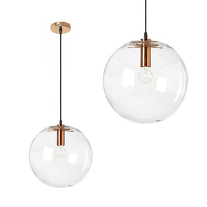 Lampada Da Soffitto Pensile Di Vetro Lassi Rose Gold 25 Cm
