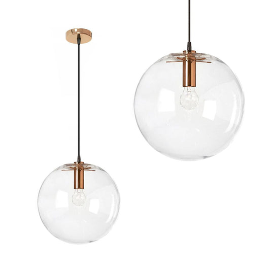 Lampada Da Soffitto Pensile Di Vetro Lassi Rose Gold 25 Cm