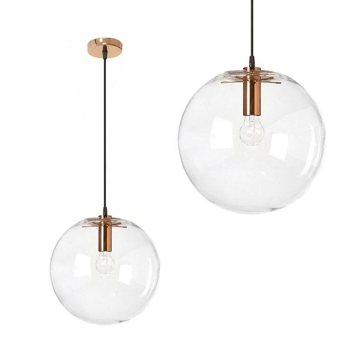 Lampada Da Soffitto Pensile Di Vetro Lassi Rose Gold 25 Cm