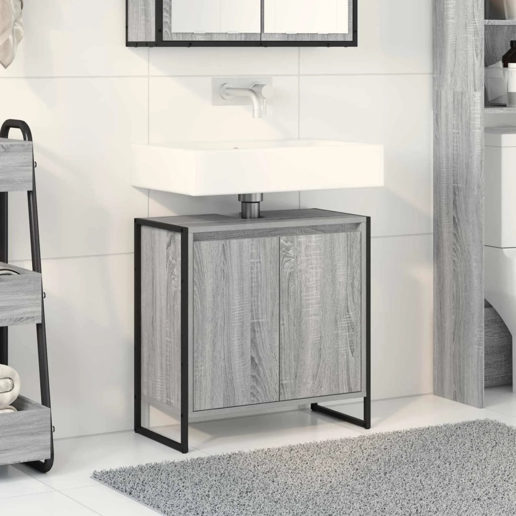 Mobile da Bagno Grigio Sonoma 60 x 30 x 60 cm Legno multistrato