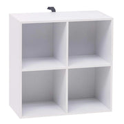 Libreria con scrivania a 4 cubi 60 x 30 x 60 cm legno bianco 19_0000590