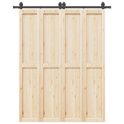 Kit di Binari per Porte Scorrevoli 183 cm Acciaio Nero 4009740