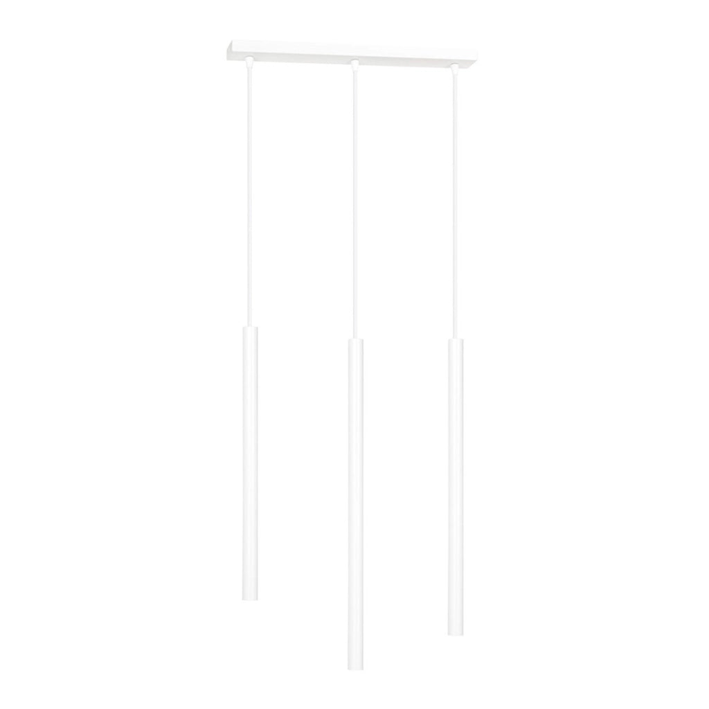 Lampada a sospensione Selter in acciaio bianco opaco