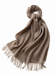 Sala invernale comoda e calda, scialle da donna lungo con ciuffi di cotone, morbido come il cashmere, 32*180cm, pelo di cammello