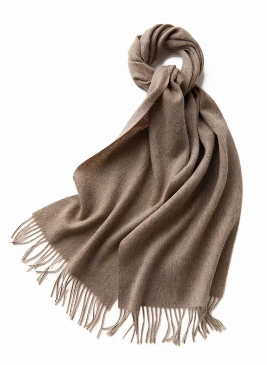 Sala invernale comoda e calda, scialle da donna lungo con ciuffi di cotone, morbido come il cashmere, 32*180cm, pelo di cammello