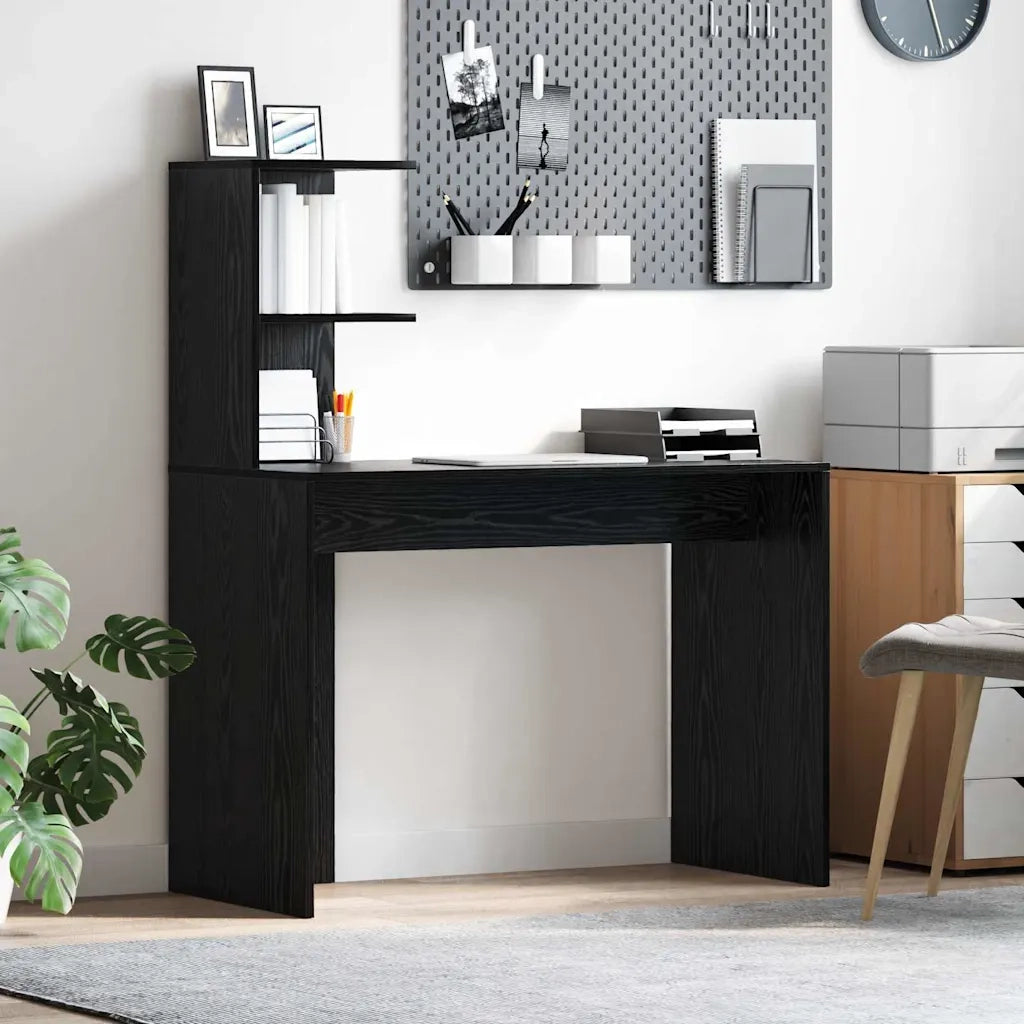 Scrivania Rovere Nero 102 x 50 x 124 cm Legno multistrato 869355