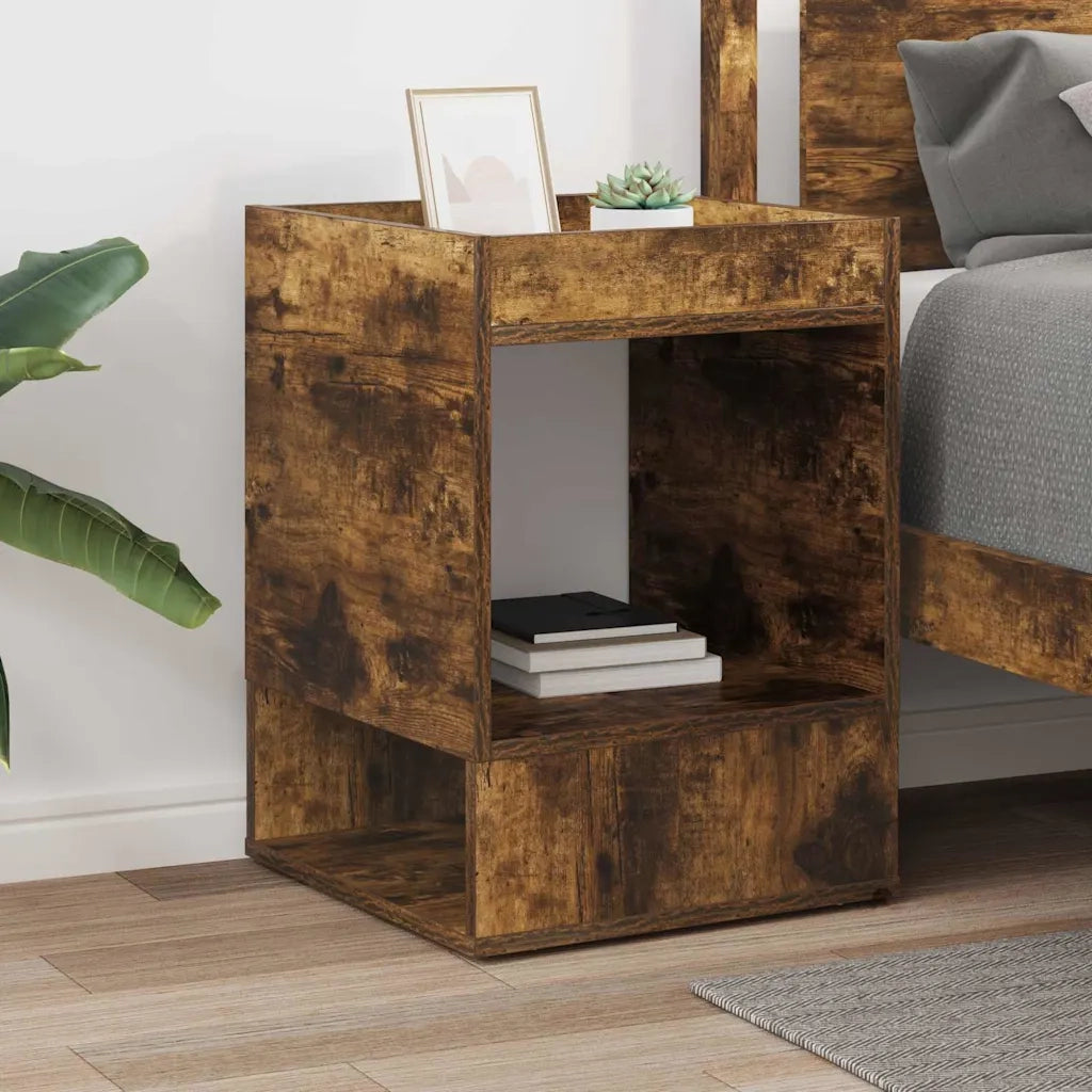 Tavolino Rovere fumé 40 x 40 x 56 cm Legno multistrato