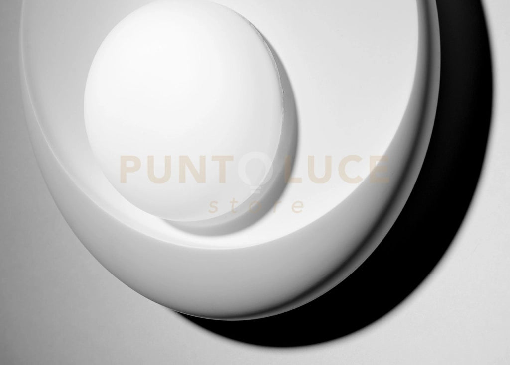 PITANE Parete/Soffitto Con Vetro 1 Luce in gesso nianco attacco GX53 25x25cm