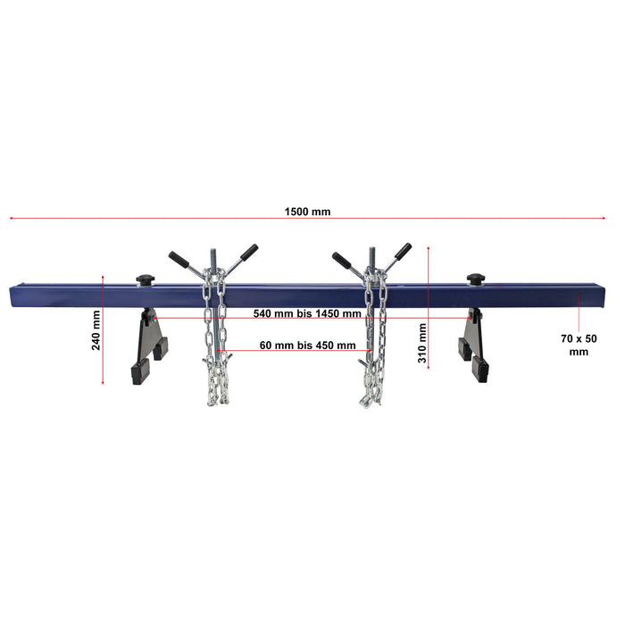 Ponte motore con portata max di 500 kg, traversa per sollevamento per riparazioni di motori