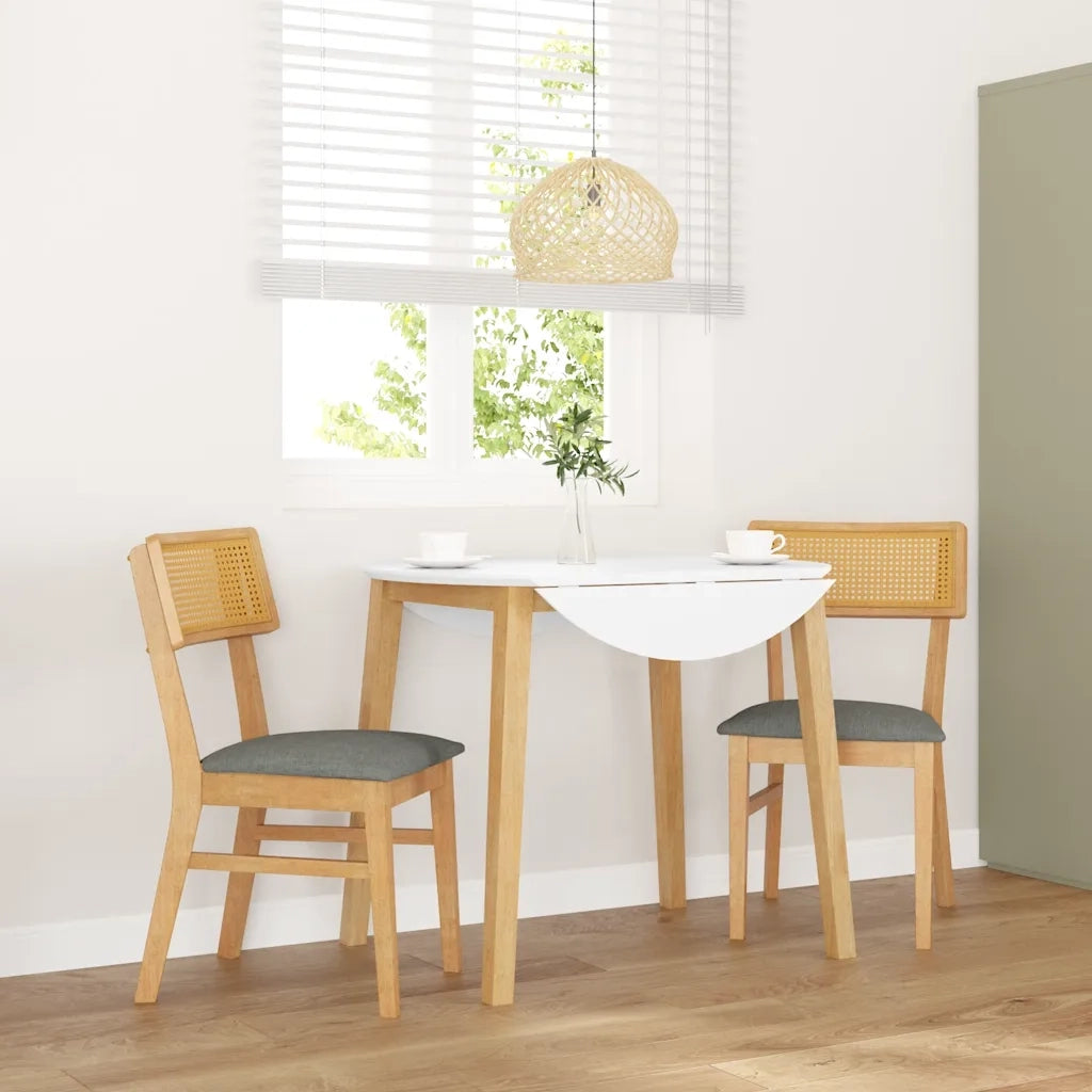 vidaXL Sedie da Pranzo con Cuscini 2 pz in Legno Massello di Hevea