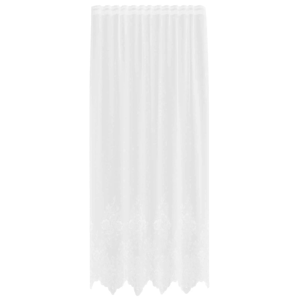 Tenda in Pizzo con tende Floreale Bianco 245x150cm Poliestere 4107757
