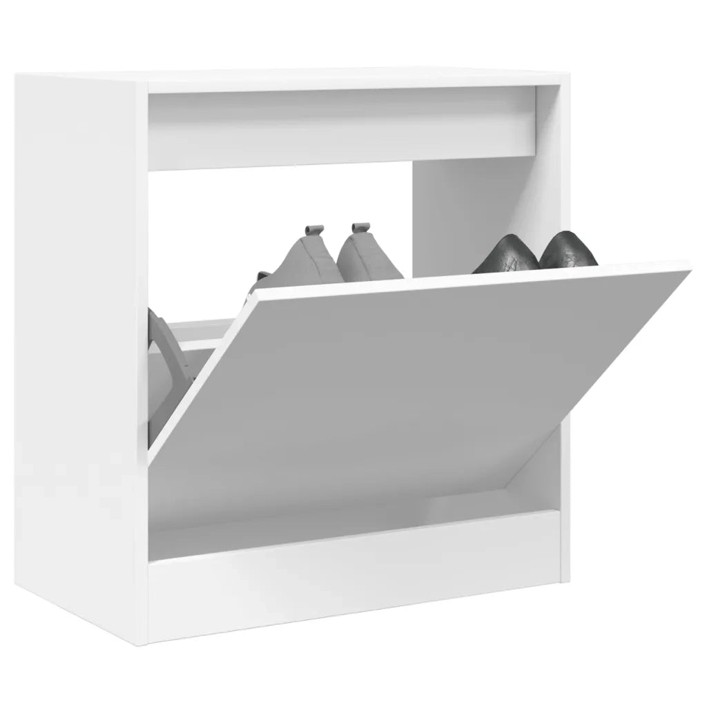 Scarpiera-Scaffale per scarpe Bianca 60x34x63,5 cm in Legno Multistrato