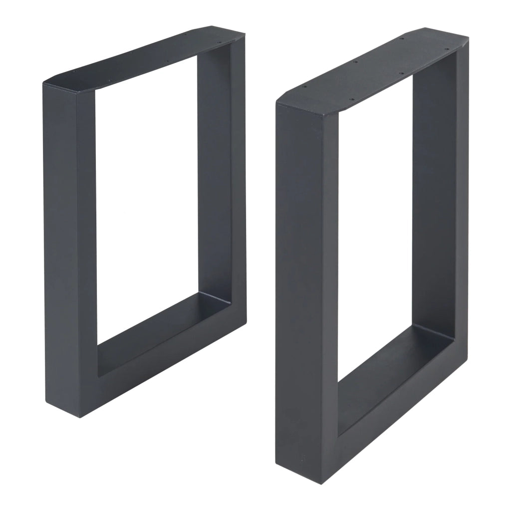 Set di 2 gambe per tavolo mobili moderni design originale fai da te acciaio 43 x 30 cm nero 03_0009678