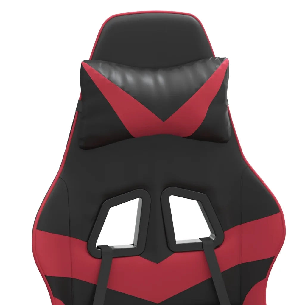 Sedia Gaming Nero e Rosso Vino in Similpelle 3143849