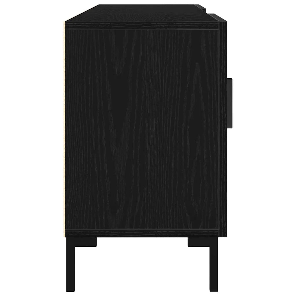 Set mobile TV 150 x 30 x 50 cm Rovere Nero Legno ingegnerizzato 862962