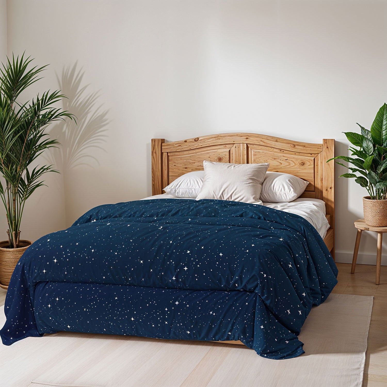 Trapunta Invernale Singola Stampata in Microfibra 200gr Double Face Stars