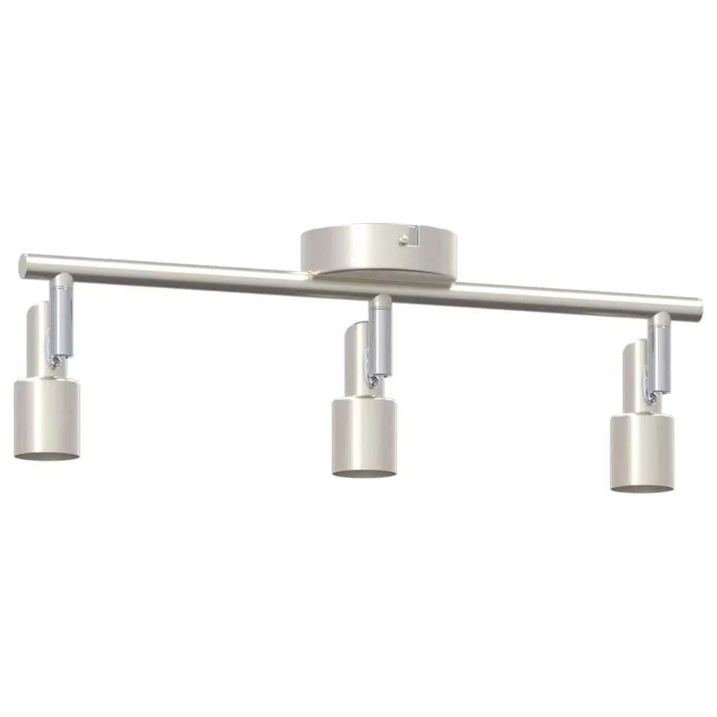 Faretto da soffitto moderno orientabile stile contemporaneo 39 x 10,5 x 10,5 cm acciaio nichelato 02_0058315
