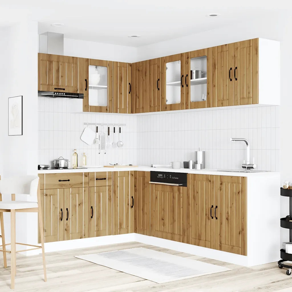 Set Mobili da Cucina 11 pz Lucca Rovere Artigianale Truciolato