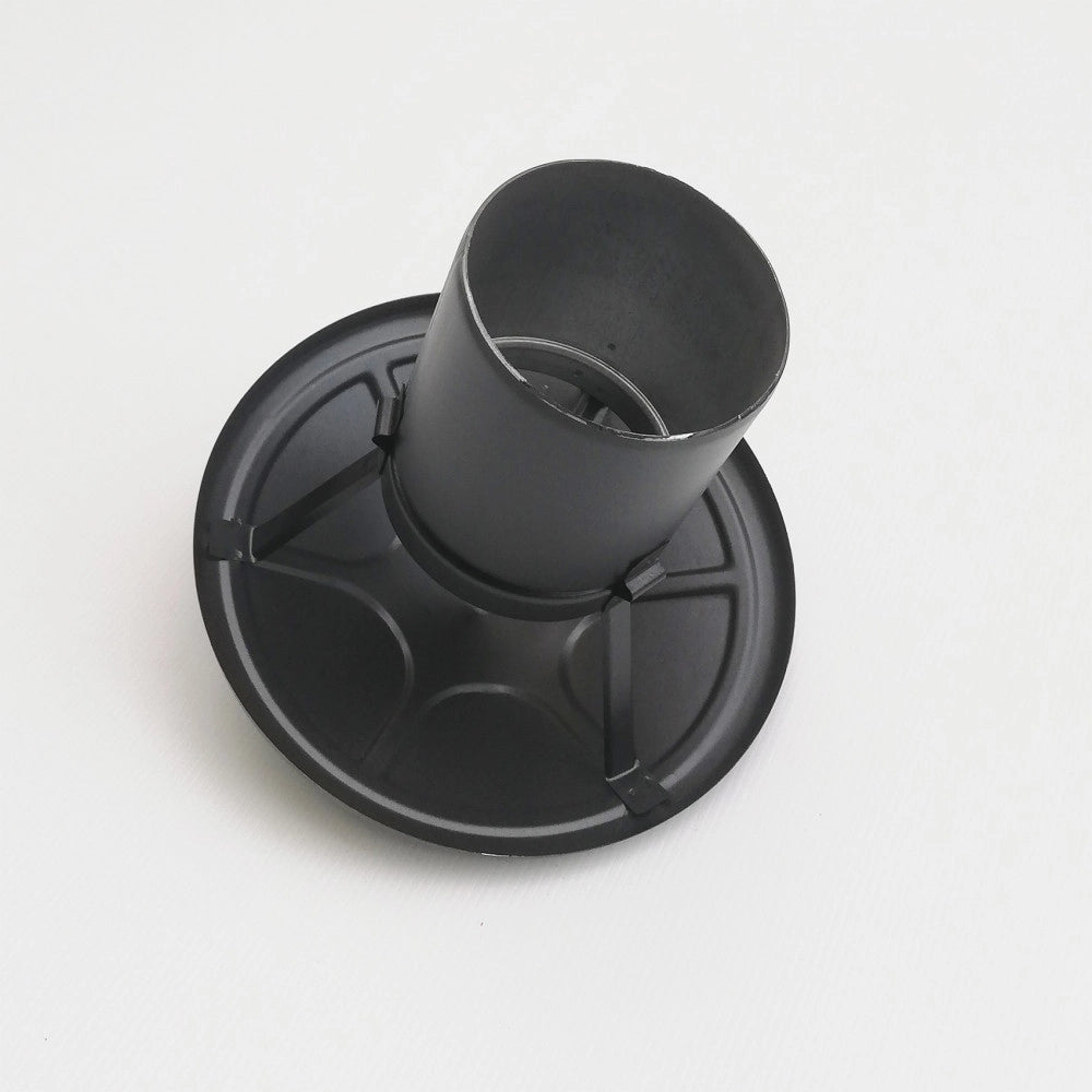 Terminale nero pellet tipo cinese da 80mm attacco maschio