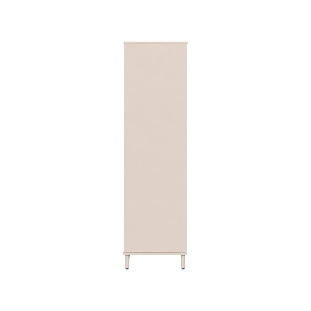 Guardaroba decorativo in legno e metallo 5 ripiani 1 appendiabiti,