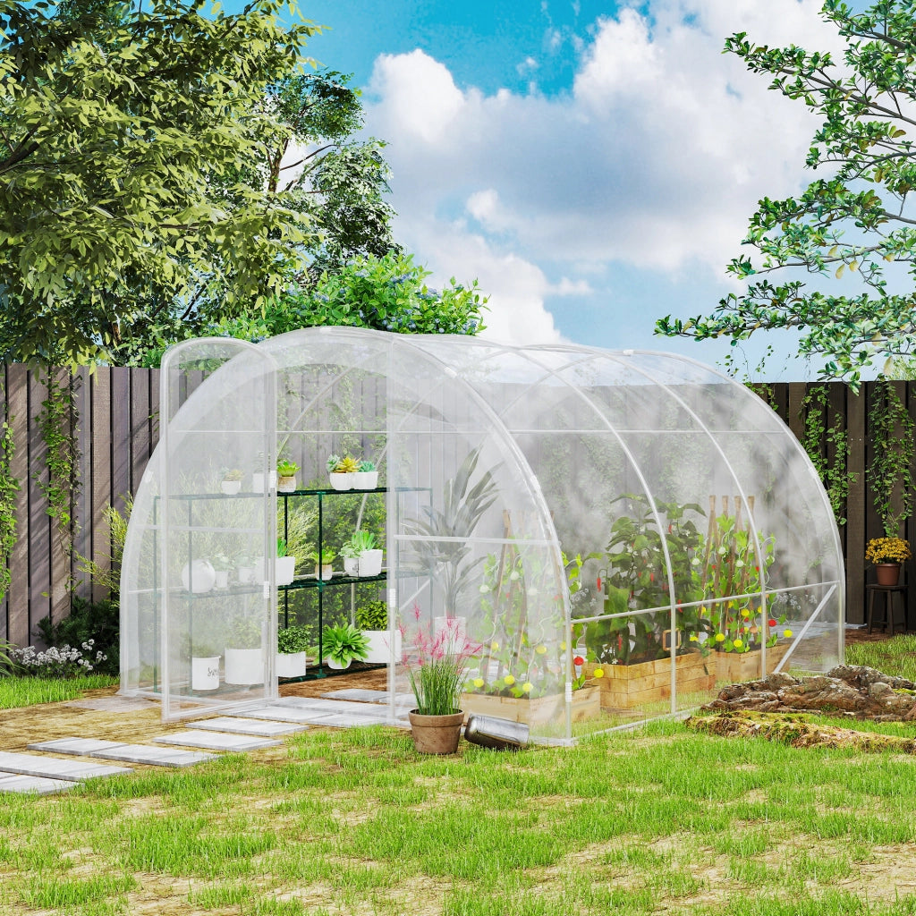 Serra Tunnel da Giardino 3x3x2m ¨C Xylo ¨C 9m2 con Porta PE 150g/m2 per Piante Verdure Fiori