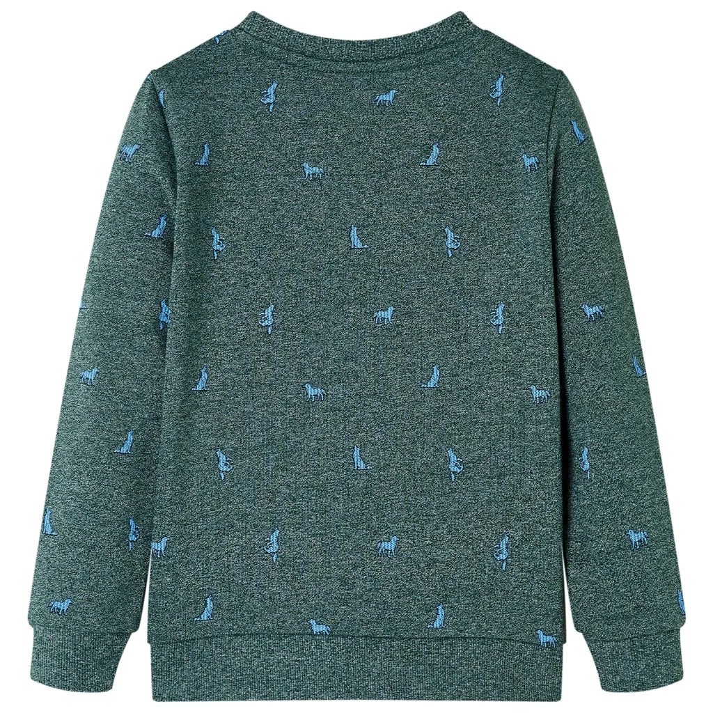 Felpa da Bambino Verde Scuro MÃ©lange 116cod mxl 93271