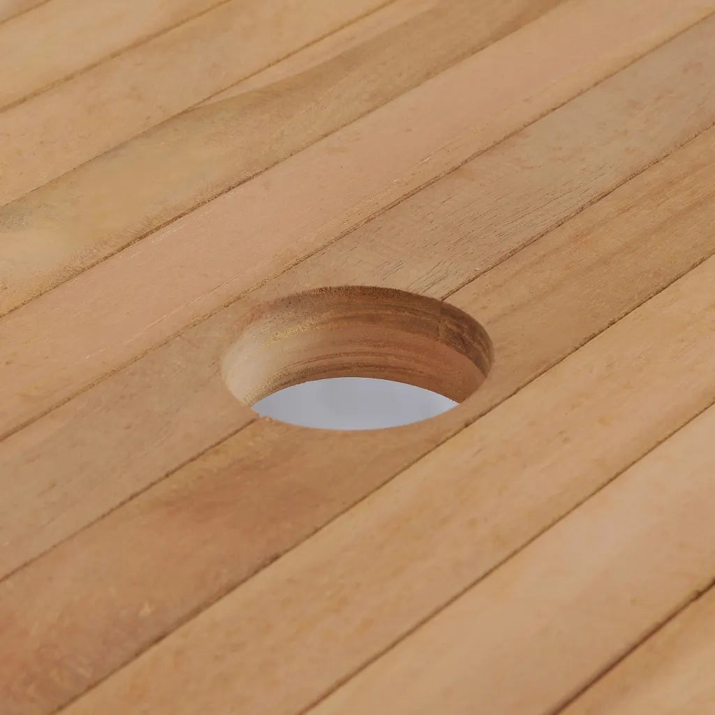 Set da Pranzo Giardino 11 pz Sedie Pieghevoli Massello di Teak 43043