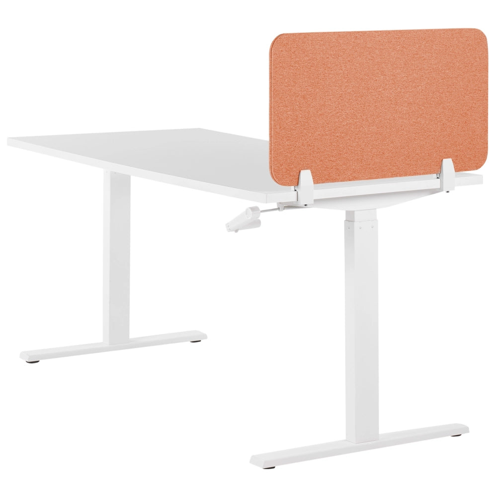 Pannello Divisorio Fonoassorbente per scrivania in PET rosso chiaro 80 x 40 cm tavolo ufficio