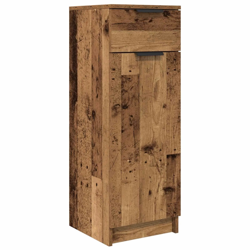 Set di mobili per il bagno con cassetto 4 pcs Legno vecchio 3415801