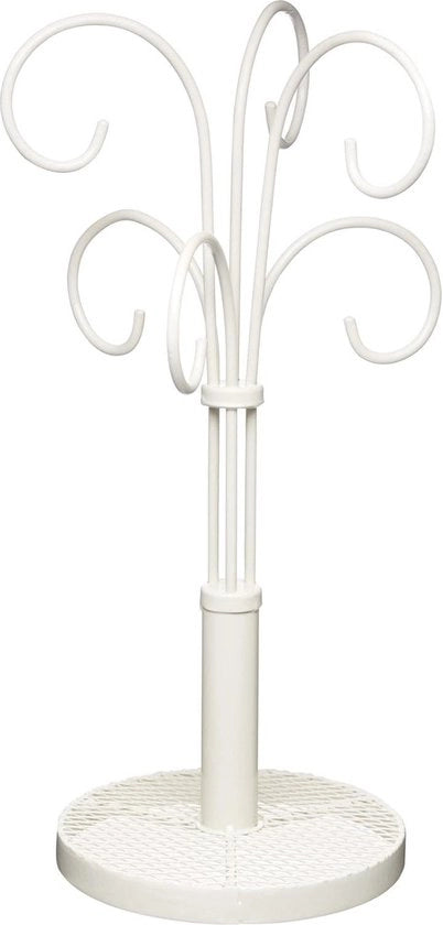 Sostegno per tazza da caffè 20 x 20 x 37 cm - Metallo - Bianco - Accessorio da cucina