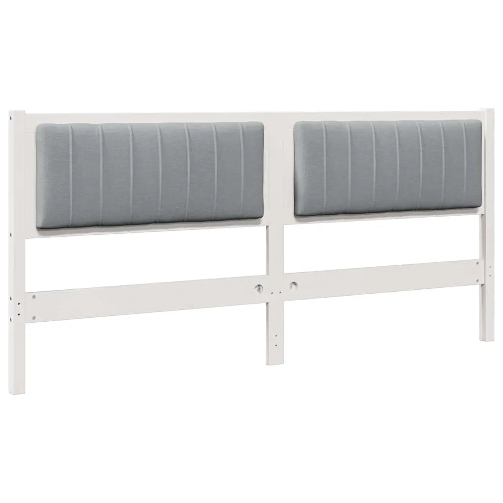 Testiera imbottita-Testiera con Cuscini-Testata Bianco 180 cm Pino massello