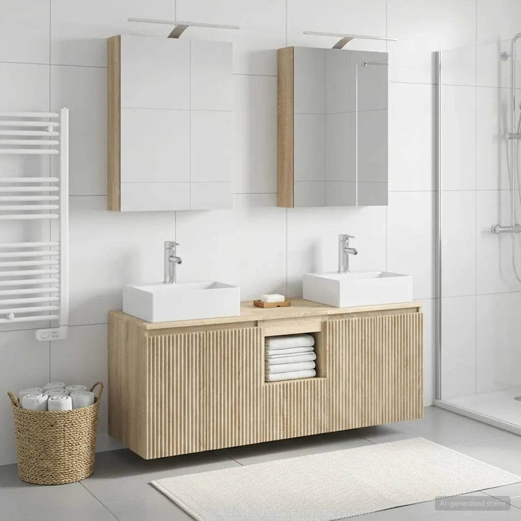 Set di Armadi da Bagno 5 pcs Rovere Sonoma Legno ingegnerizzato 3406393