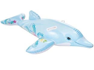 DELFINO GONFIABILE CAVALCABILE  +3 ANNI  cm.175x66  peso kg.0,80 (58535)    INTEX
