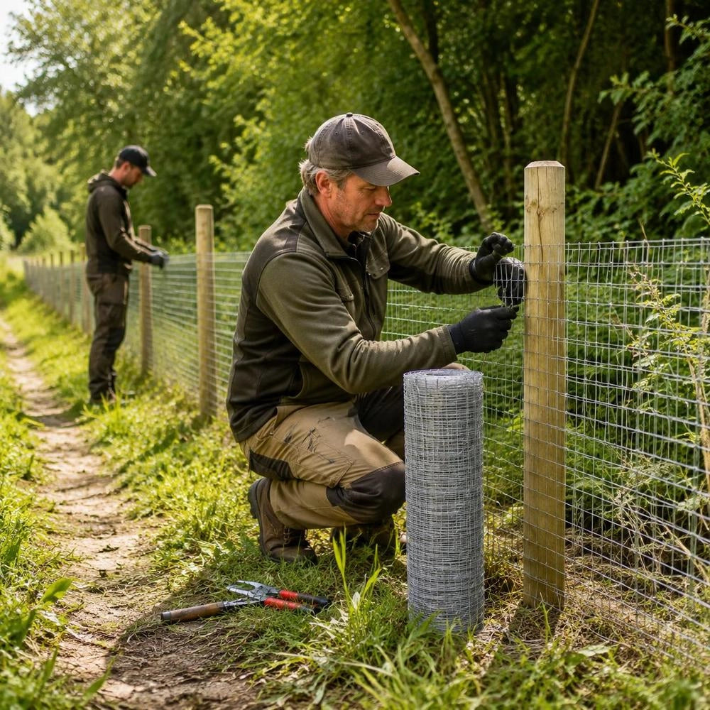 Wire Mesh, Galvanized Steel, 25 X 0.5 M, Silver