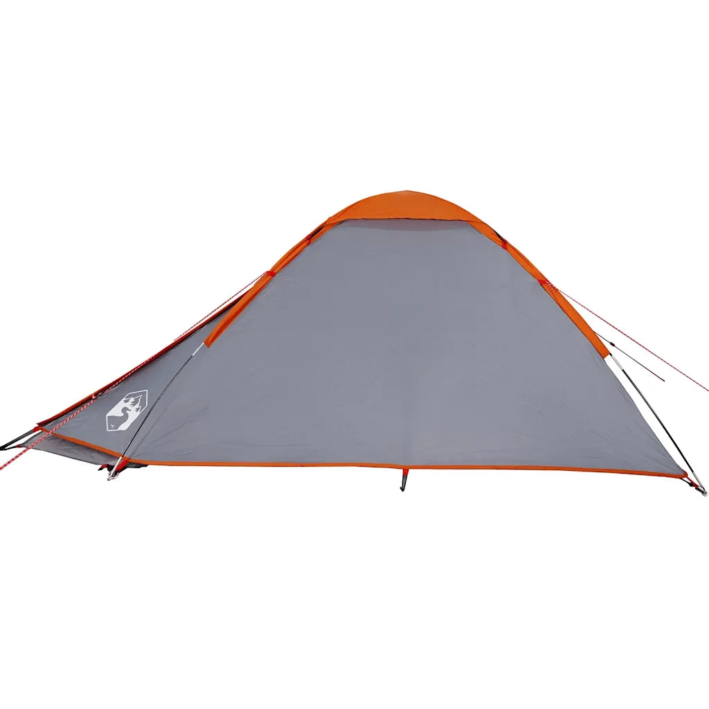Tenda da Campeggio a Cupola 2 Persone Grigio e Arancione 94767
